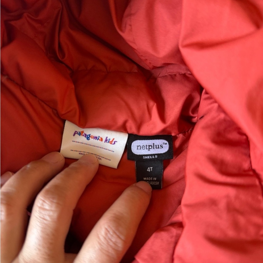 Patagonia Teal and Coral Hooded Jacket - Picture 4 of 4